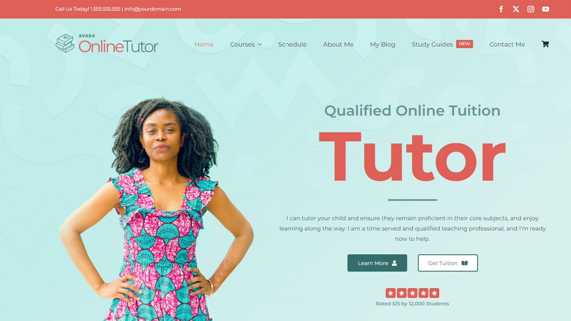 Website Theme | Avada | Online Tutor